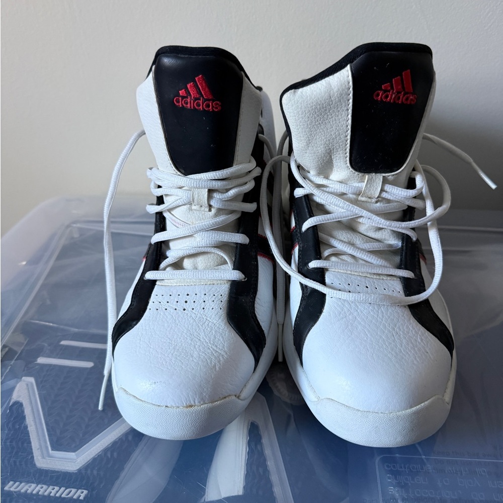 Vintage 2004 Adidas Pro Model Basketball shoe Men’s 11 in white /black /red - Picture 4 of 8